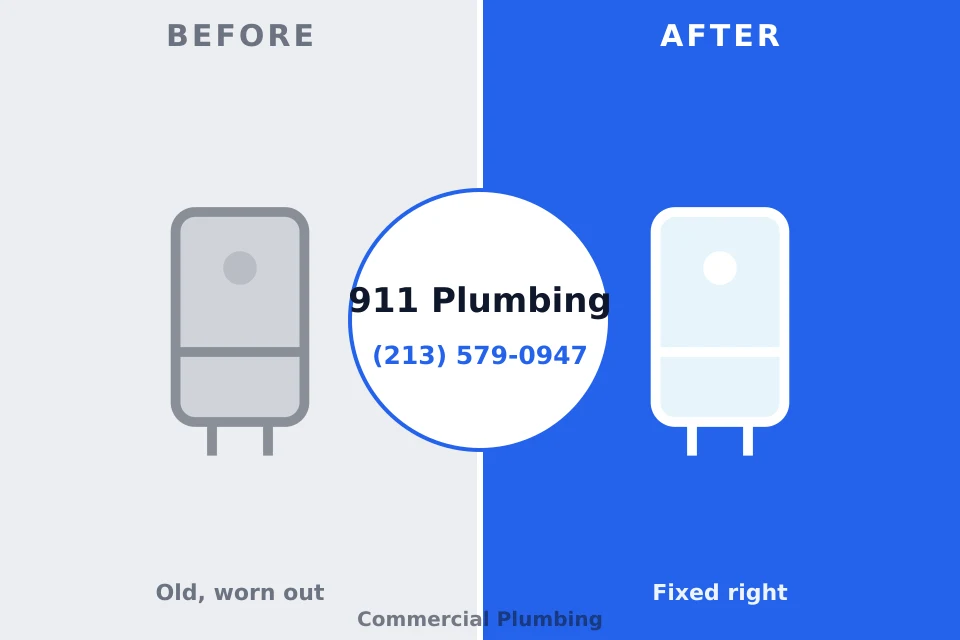 Before and after: plumbing repair Flippin, AR